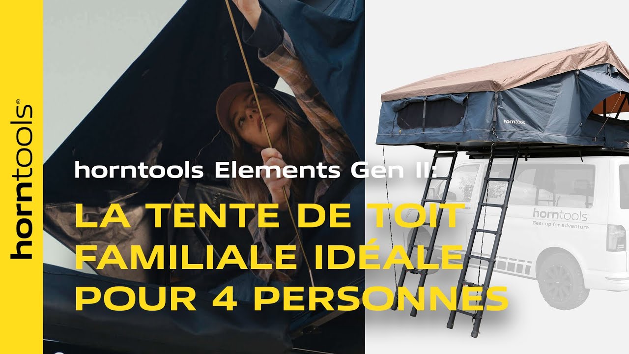 Tente de toit Elements Gen II pour 4 personnes - 220 cm - Couleur Ocean – Video