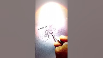 Minu Name Calligraphy for my Subscriber ✏️🙌 #viral #reels #shortvideo #youtubeshorts #art #youtube