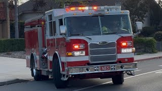 Ventura City Fire Department Medic Engine 5 Responding Code 3 from Oxnard Station 84