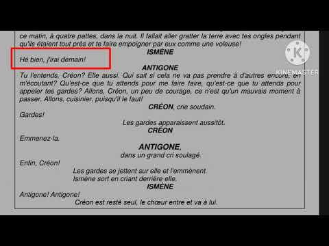 1bac Antigone correction de l' examen régional تصحيح الإمتحان الجهوي الأولى باكالوريا