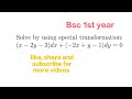 Special transformations to solve ODE
