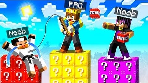 LUCKYBLOCK SKYBLOCK Noob VS Pro 😂 | GONE WRONG