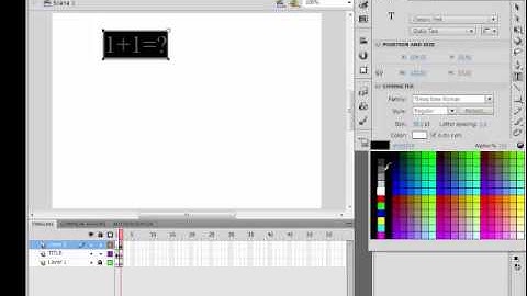 Adobe Flash: How to create a quiz