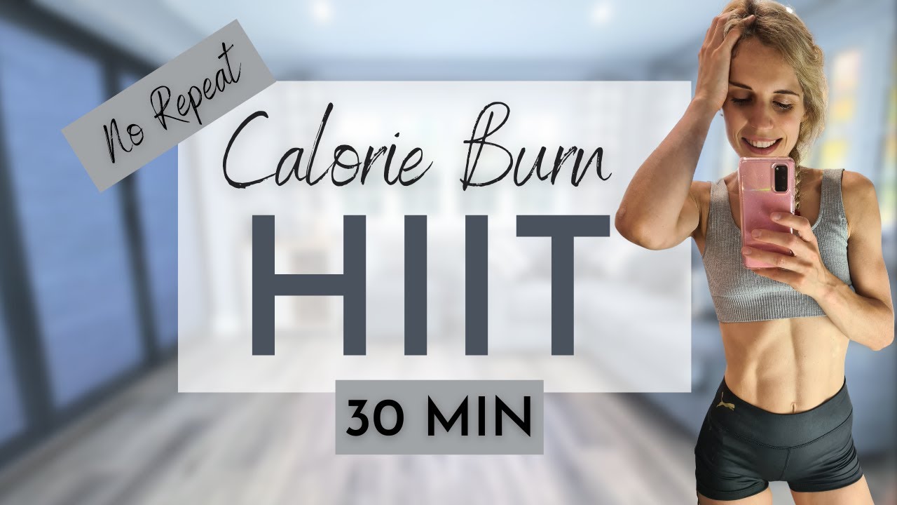 30 MINUTE HIIT WORKOUT - CARDIO - AT HOME - NO REPEAT - NO EQUIPMENT ...