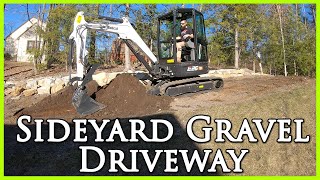 expanding the side gravel driveway