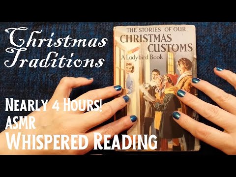 ASMR | 4hrs of Whispered Christmas Traditions - Vintage Books Reading Compilation