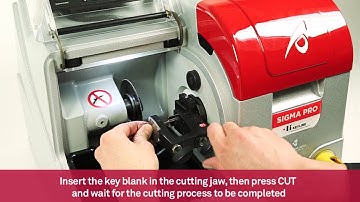 Search by key blank, decode and cut of double bit keys with Sigma Pro key cutting machine | Keyline