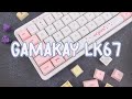 gamakay lk67 build | akko lavender purples, ydmk macaron keys | no mods | first mechanical keyboard