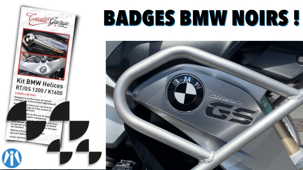 Les badges de votre moto BMW GS ou RT deviennent noirs grâce aux stickers  Creativ Garage 🌚 