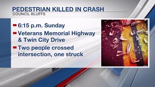Pedestrian killed in Council Bluffs crash