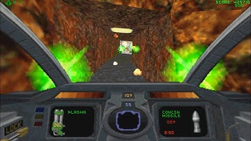 Descent (1994) MS-DOS Level 9: Mars Military Dig HD 60fps