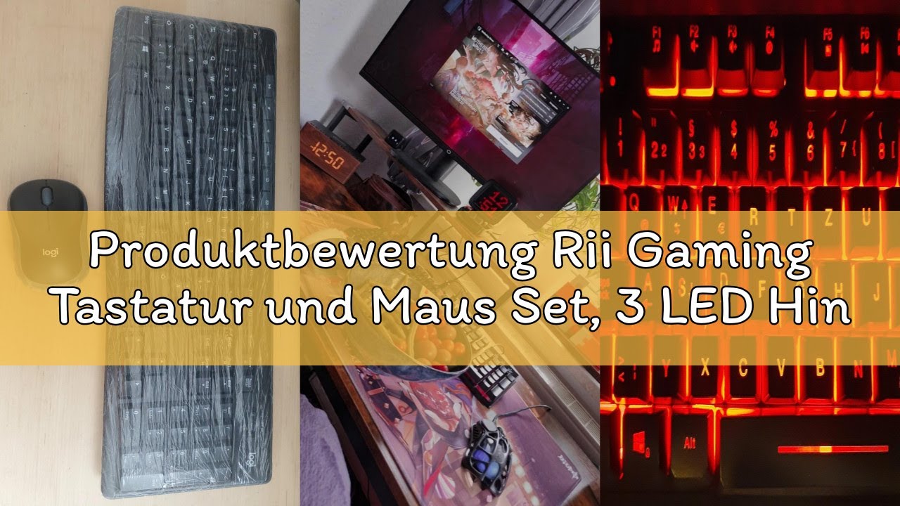 Produktbewertung Rii Gaming Tastatur und Maus Set, 3 LED Hintergrundbeleuchtung, ideal für Gaming un