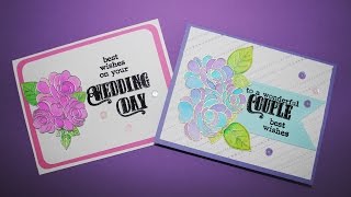 Making Wedding cards using Clearly Besotted stamps video 2 Making Wedding cards using Clearly Besotted stamps video 2