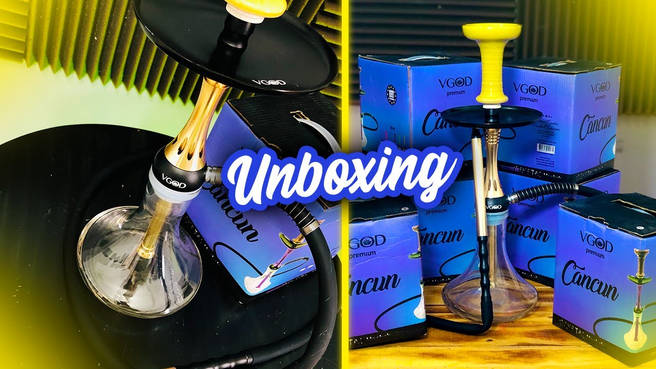 NARGUILE GRINGO E BARATO! UNBOX VGOD CANCUN! (SOLTA FUMAÇA NO PRATO)
