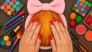 ASMR Makeup on Pumpkin🎃  (No Talking)
