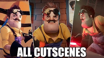 ALL NEIGHBOR CUTSCENES in HELLO ENGINEER