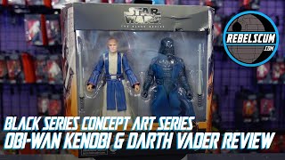 Star Wars Black Series Concept Art Series Obi-Wan Kenobi & Darth Vader Action Figure Review