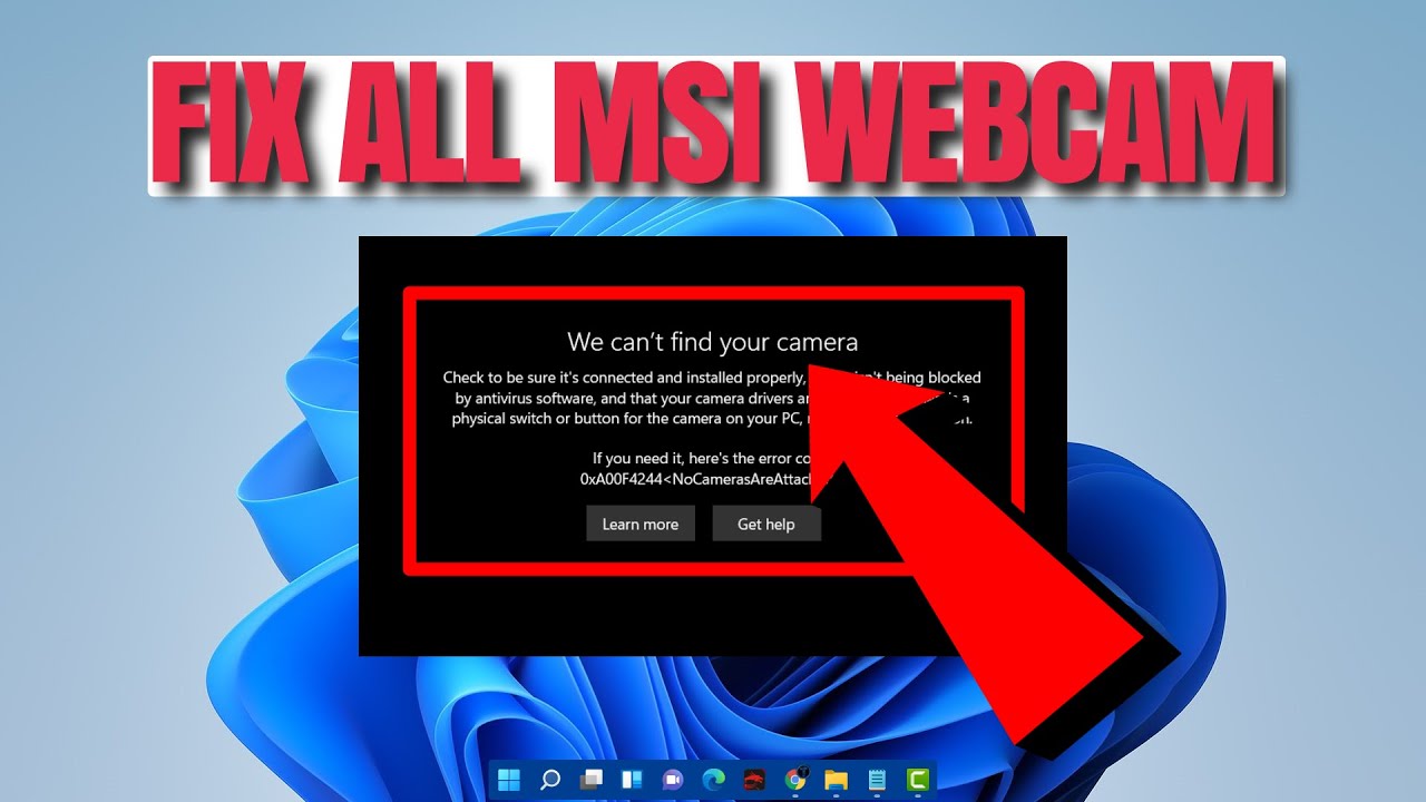 How to FIX cam all MSI Gaming Laptop, MSI Camera not working in Windows 11. MSI_cam YouTube