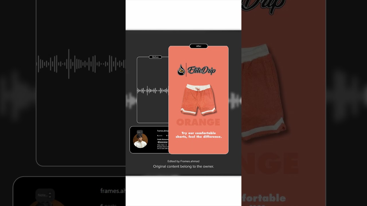 Created this ad for EliteDrip #shorts #ad #videoeditor