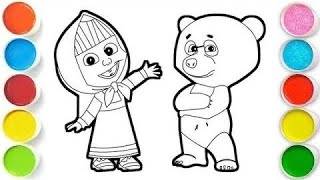 Masha And The Bear Drawing, Painting & Coloring For Kids and Toddlers_ Child Art