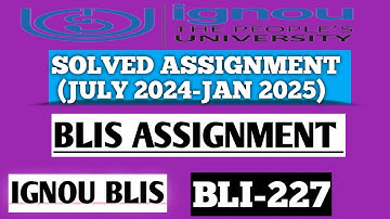BLIE 227 SOLVED ASSIGNMENT JULY 2024-JAN 2025| BLIE 227 IGNOU SOLVED HANDWRITTEN ASSIGNMENT | #ignou