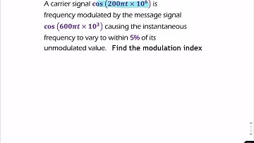 PS4: Finding FM modulation index using frequency deviation as a percentage of carrier frequency