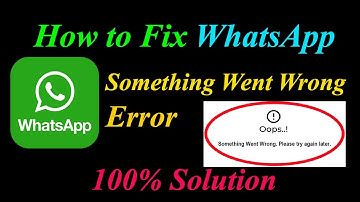 How to Fix WhatsApp  Oops - Something Went Wrong Error in Android & Ios - Please Try Again Later