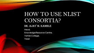How to use NLIST Consortia in 2021-22