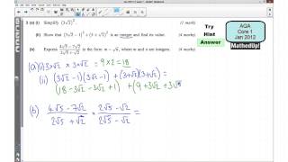 AQA Core 1 Jan 2012 Q3
