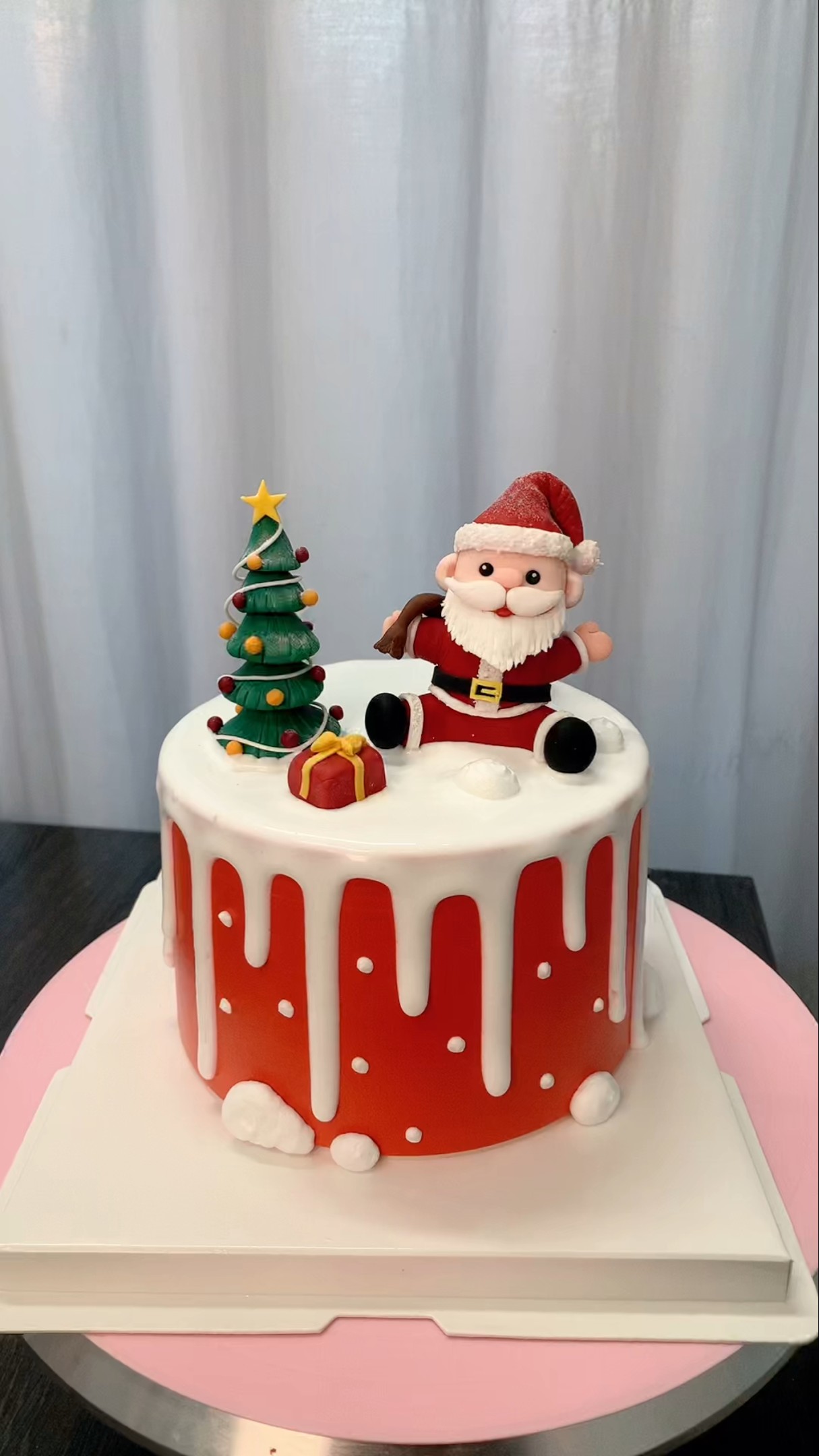 Santa Claus Cake Cake Training Production Process Fondant Cake #shorts