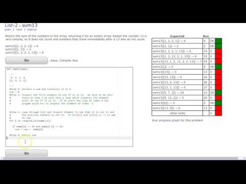 CodingBat - Sum13 (Python - Lists2)