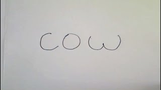 تحويل كلمة COW إلى رسم Turn word COW to drawing