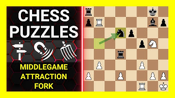 Chess Puzzles to Practice. Themes: Middlegame, Attraction, Fork. Learn Chess