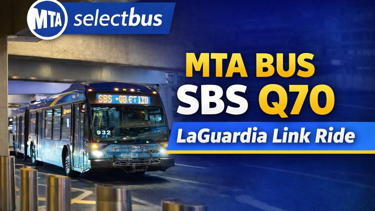 Mta bus Q70 LaGuardia link bus ride along 