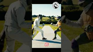 Ninja Turtle vs Rocket Raccoon🐢🦝|Who Wins?! #shorts #battle #fantasy#aianimation#ninja#fencing