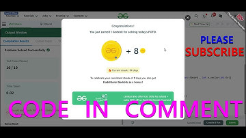 GFG POTD 30/01/2025 IN C++ MOST IMPORTANT INFORMATION | CODE IN COMMENT #geeksforgeeks #gfg #potd