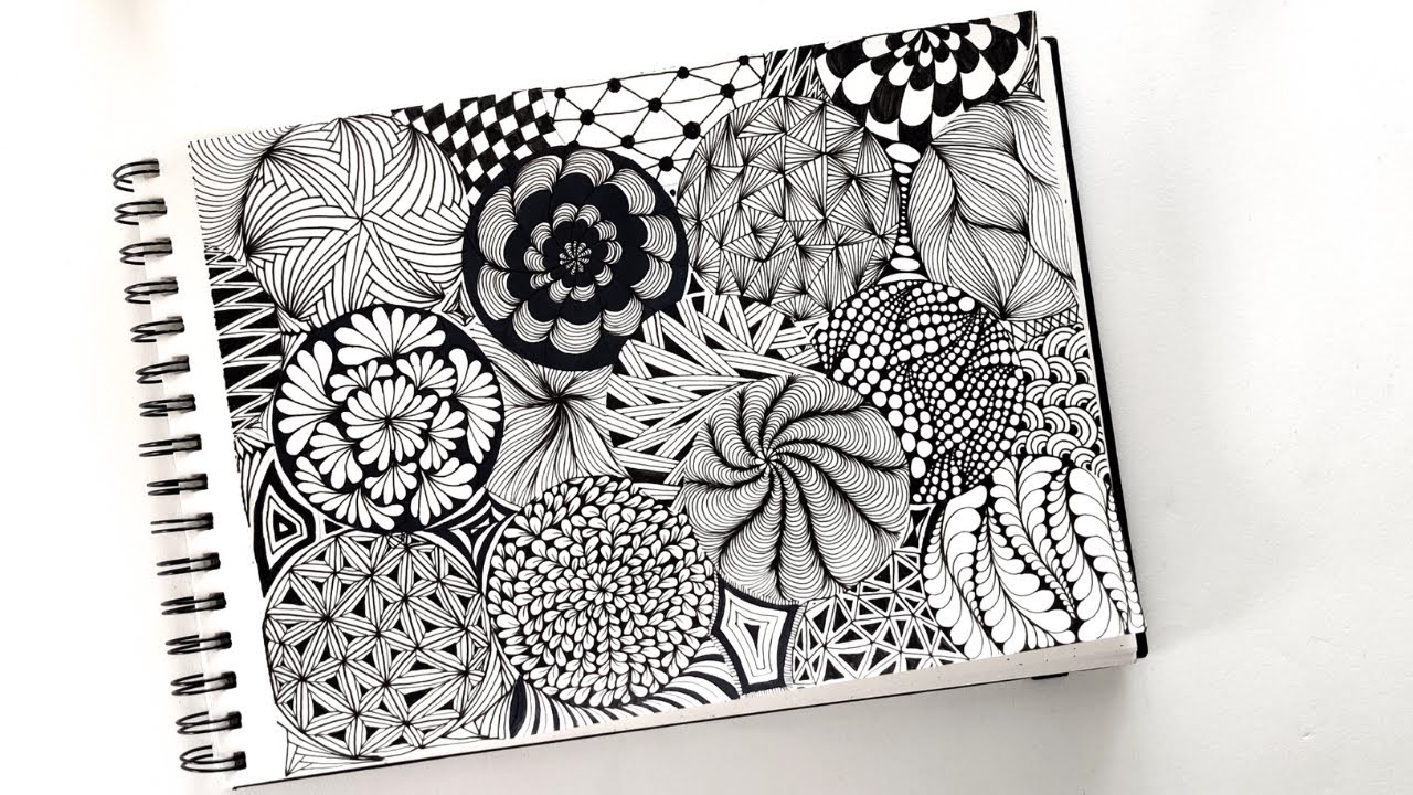 Zentangle art || Zentangle patterns - YouTube