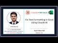 Fix Name Formatting in Excel Using Claude Ai | Claude AI for Excel | Ep-01