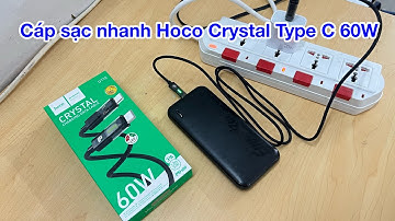 Cáp sạc nhanh Hoco Crystal type C 60W