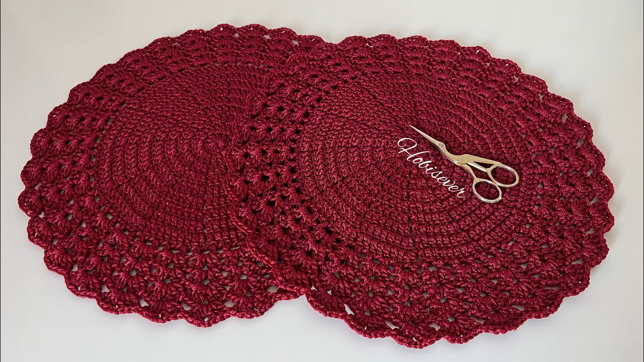 Как связать круглую салфетку крючком ~ Простое вязание крючком салфетки для начинающих