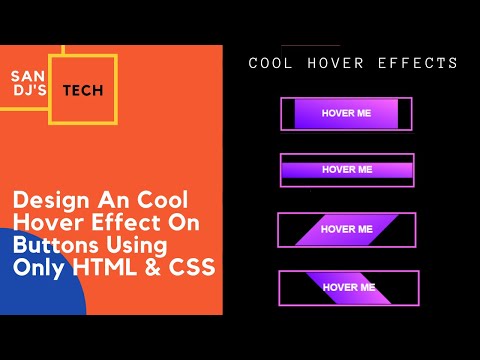 How to create an Awesome Hover Effects on Buttons using only HTML & CSS???