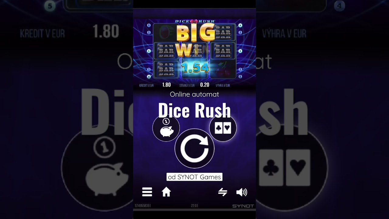 Online automat Dice Rush od SYNOT Games 🎲🎰 BIG WIN 