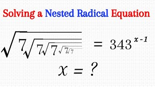 Can You Solve This 5 level Nested Radical Equation | It's kinda tricky