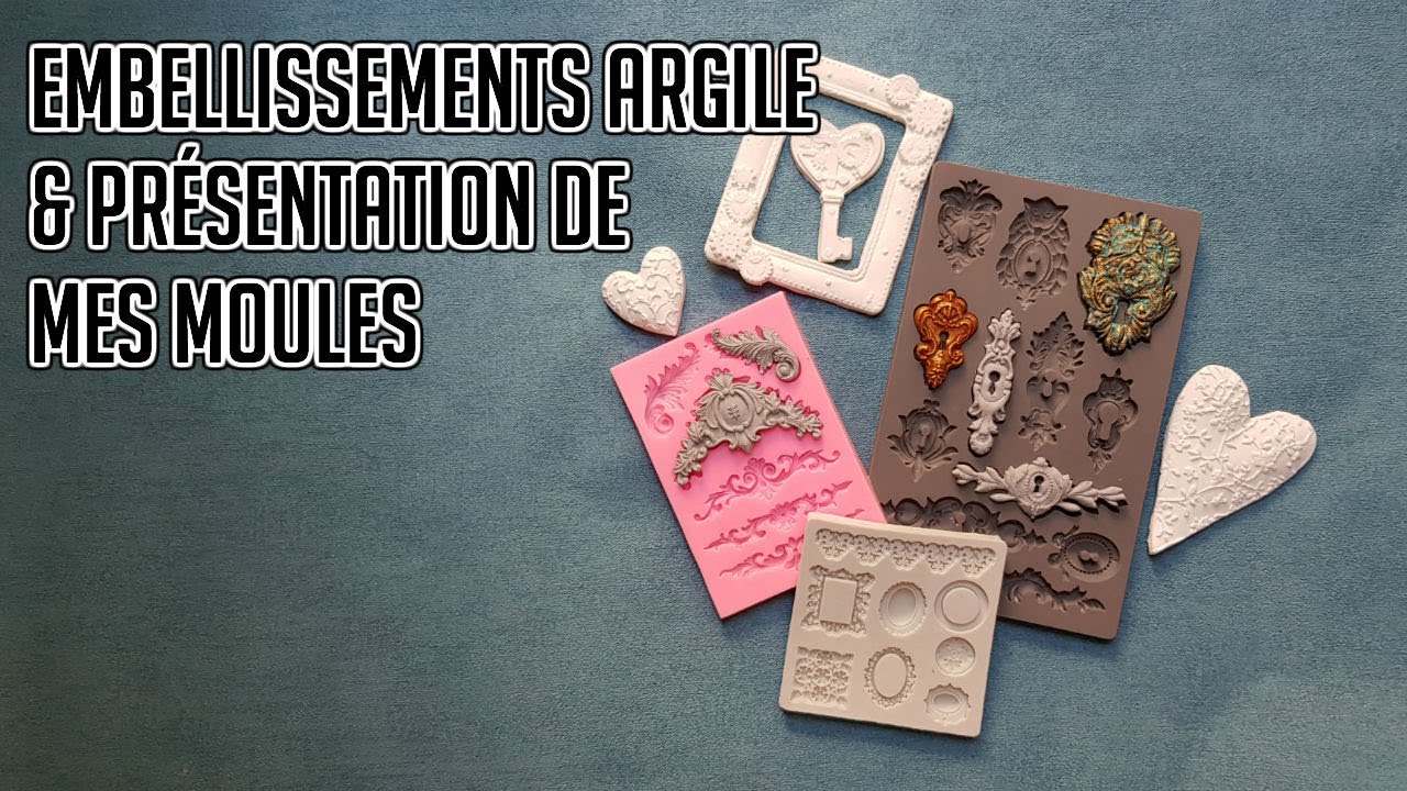 Présentation de mes moules pour embellissements en argile