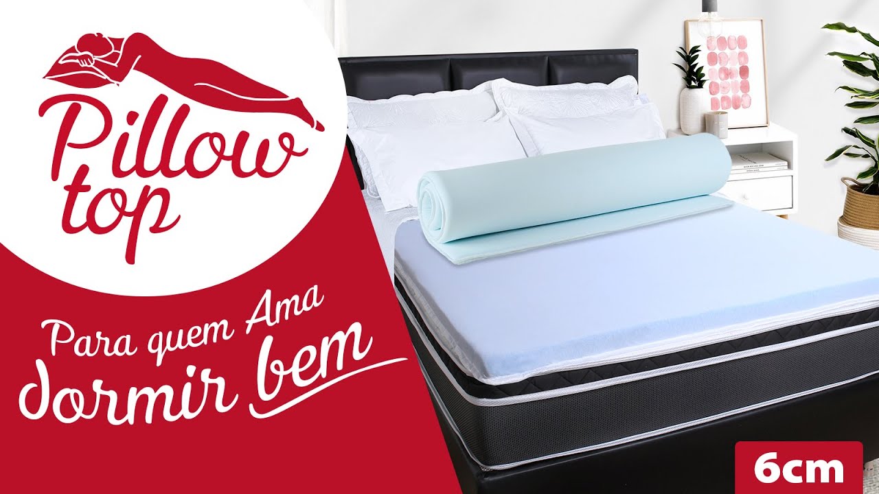 Pillow Top Queen De Espuma Viscoelástico GelSense Nasa 6cm Sua Cama