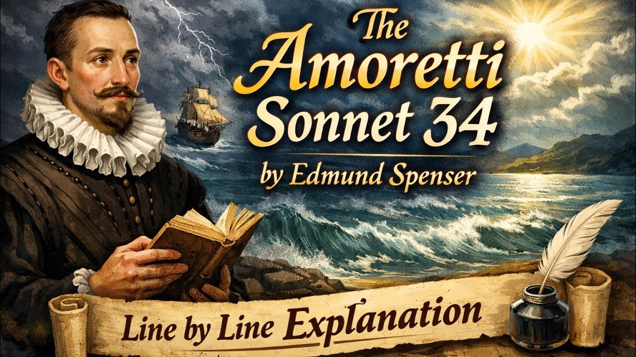 Amoretti Sonnet 34 Summary | Line by Line Explanation | By Edmund Spenser | IGNOU MEG 1 