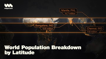 World Population Breakdown by Latitude | Animated Maps