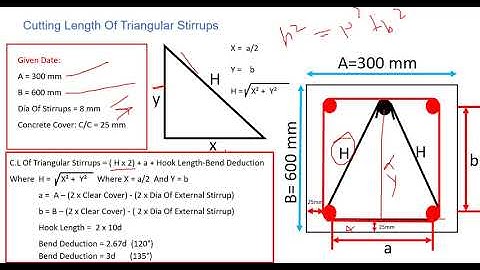Building Quantity Through Excel VIDEO 41 .  Bar Bending Schedule  Cut Length For  Tringular Stirrups