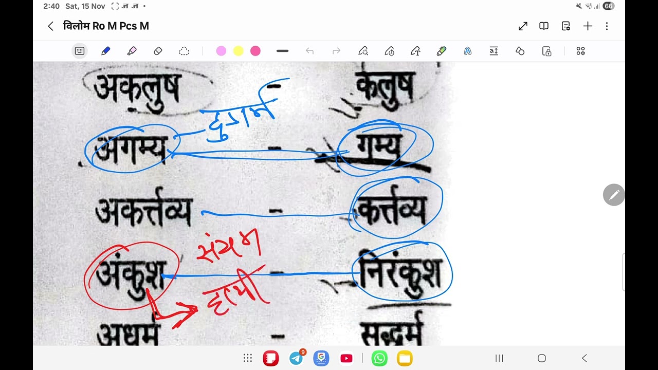 विलोम शब्द अ ....UpPcs Mains RoAro Mains 