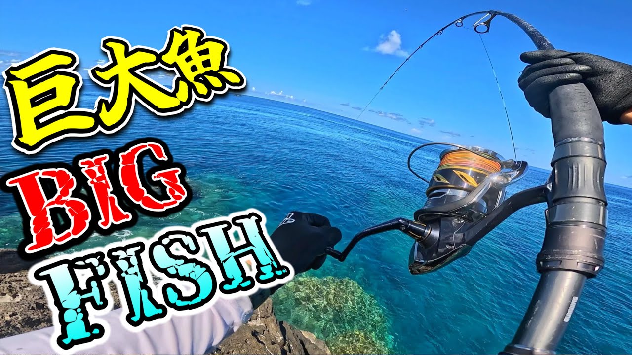 Subtitles] This remote, hidden spot—the giant fish you can catch